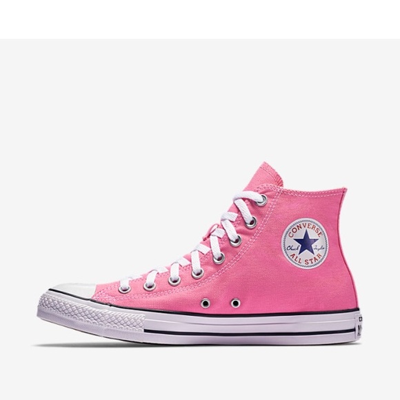 Converse Shoes - Pink high top converse
